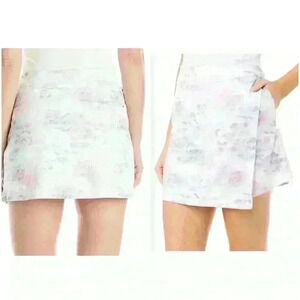 PGA TOUR Women's Skort Sunflux Print Asymmetrical Golf Performance Pocket Size L